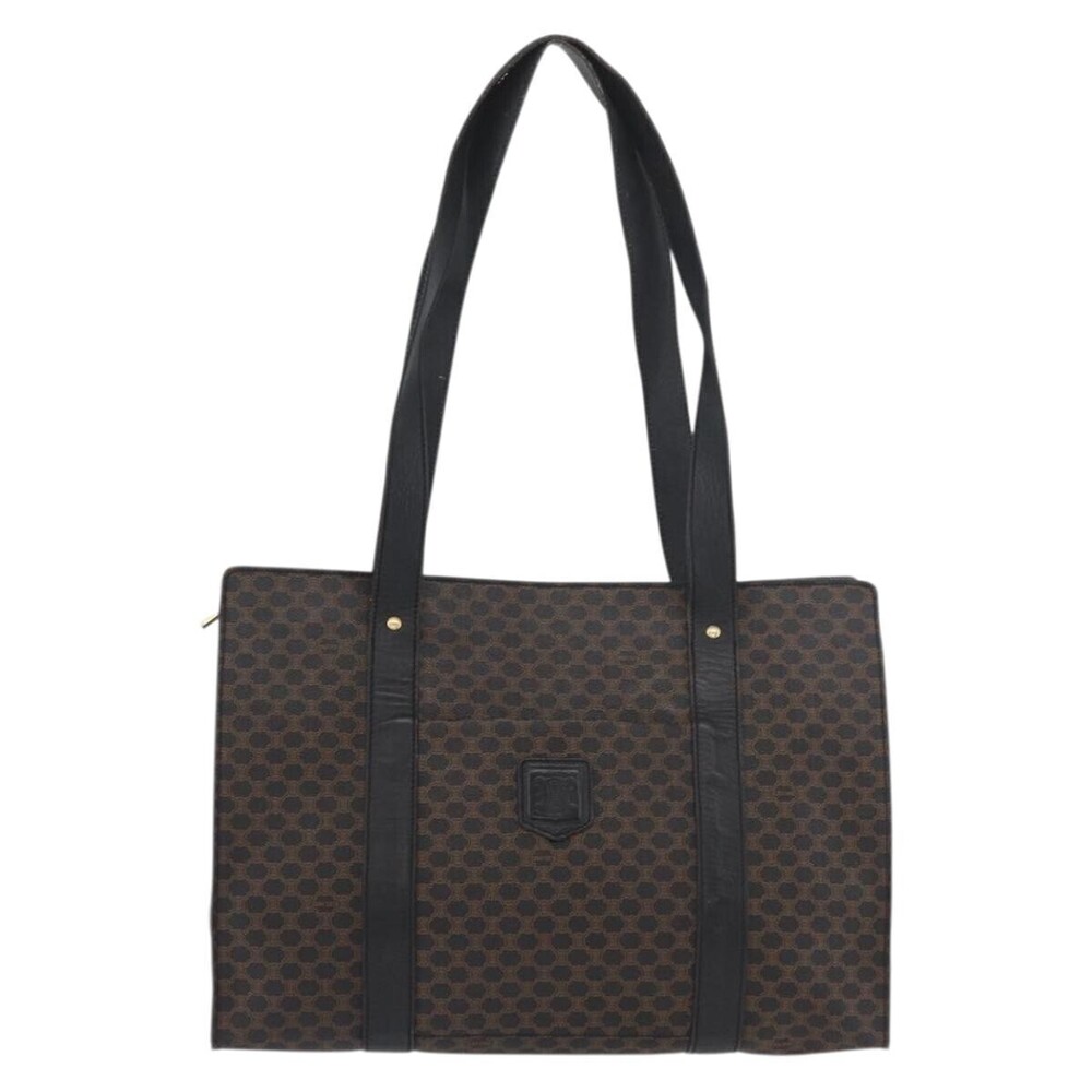 Celine Vintage Macadam Shopper Tote Coated Canvas Medium
